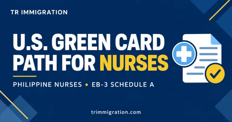 U.S. green card path for Philippine nurses through EB-3 Schedule A