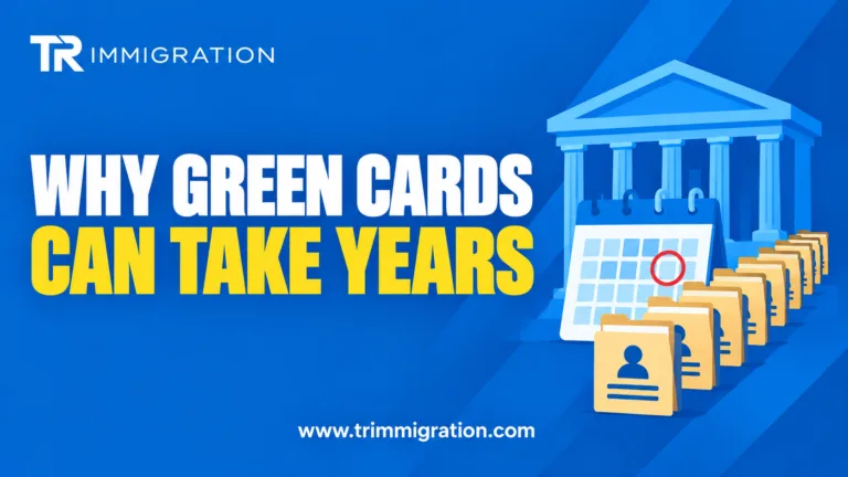 Why Can a U.S. Green Card Take Years? The Immigration Queue Explained — TR Immigration explainer illustration