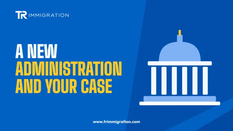 Government building with a pending case folder illustrating what a change in administration can do to pending immigration cases