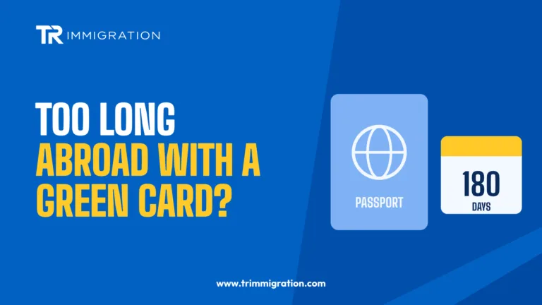 Passport and a calendar marked 180 days illustrating the time a green card holder can spend outside the United States