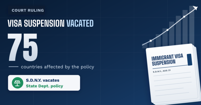 A federal court vacated the 75-country immigrant visa suspension - TR Immigration News & Analysis thumbnail graphic