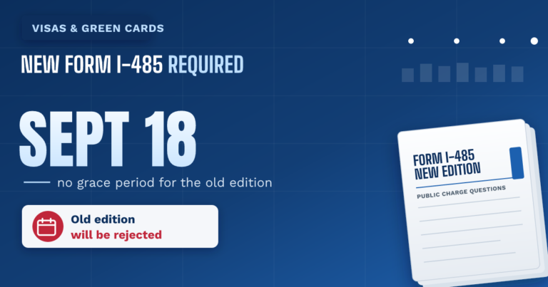 The new Form I-485 arrives September 18, and there is no grace period - TR Immigration News & Analysis thumbnail graphic