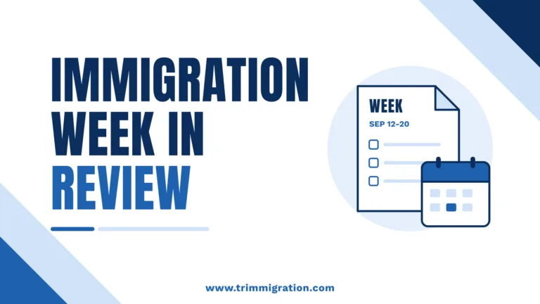 TR Immigration weekly review card with a document and calendar icon for September 12 to 20, 2026