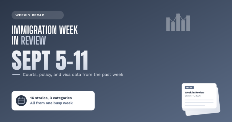 Immigration Week in Review Sept 5-11 - TR Immigration News & Analysis thumbnail graphic