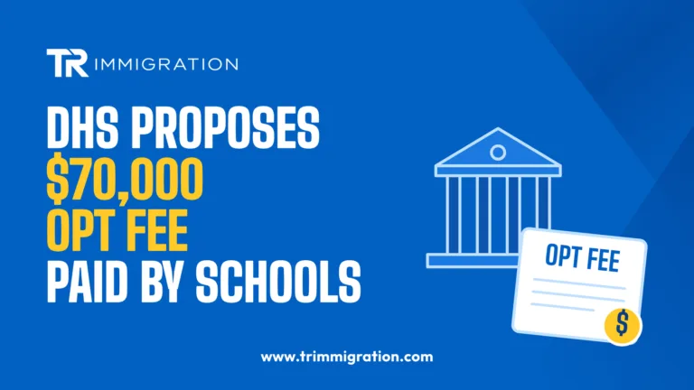 Graphic showing a school building and a fee document with a dollar tag, headline: DHS proposes $70,000 OPT fee paid by schools
